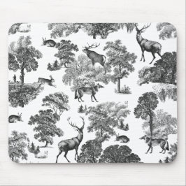 Elegant Vintage Hjort Fox Hare Land Toile Musmatta