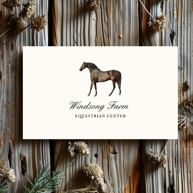 Elegant Vintage Horse Equestrian Visitkort (Skapare uppladdad)