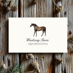 Elegant Vintage Horse Equestrian Visitkort