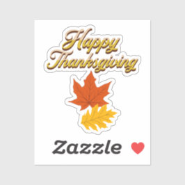 elegant vintage höst tacksgiving klistermärken