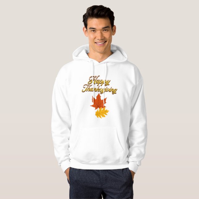 elegant vintage höstthanksgiving hoodie (Hel framsida)