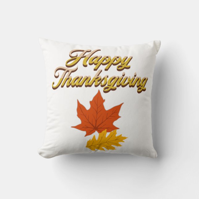 elegant vintage höstthanksgiving kudde (Framsida)