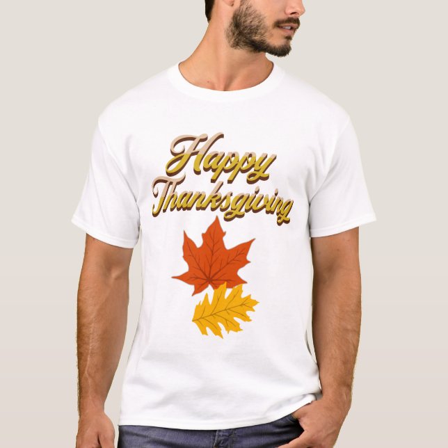 elegant vintage höstthanksgiving t shirt (Framsida)