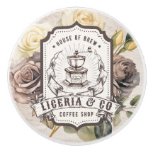 Elegant vintage house of brew Coffee shop Floral