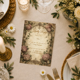 Elegant Vintage Hydrangea Bröllop OSA Kort