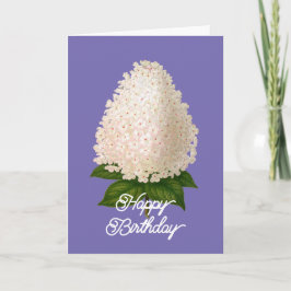 Elegant Vintage Hydrangea Paniculata Birthday Kort
