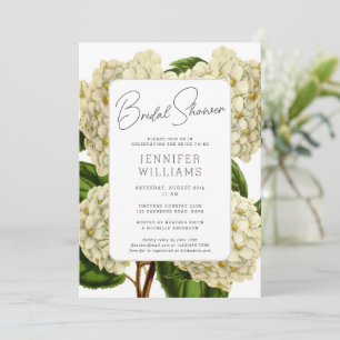 Elegant Vintage Hydrangeas Blommigt Möhippa Inbjudningar