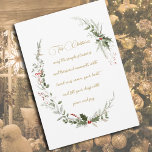 Elegant Vintage, icke-foto, vattenfärgsgrön Julkort<br><div class="desc">Elegant, vintage, icke-foto, grå julkortsmall för vattenfärg för den som kärlek julhelgens traditionella estetik. Gör det enklare att göra listan med helgdag i år med ett klassiskt julkort som inte är fotott. Snygg julgrej och röda bär med typsnitt. Vi har gjort sak enklare för dig, varje text är fält anpassade...</div>