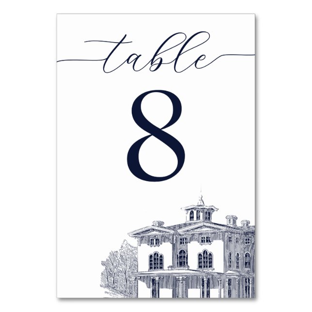 Elegant Vintage Italian Villa Destination Wedding Bordsnummer (Framsidan)