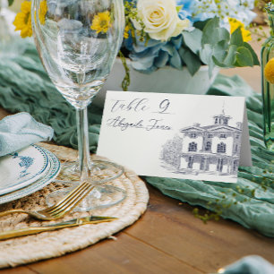 Elegant vintage italiensk villabridal destination placeringskort