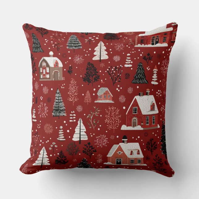 Elegant Vintage jul Ornament Pillow Kudde (Framsida)