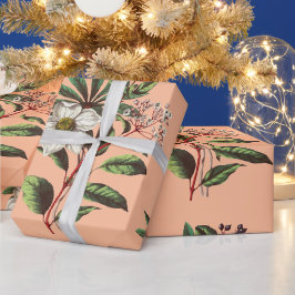 Elegant Vintage jul Ro Peach-Orangen Presentpapper
