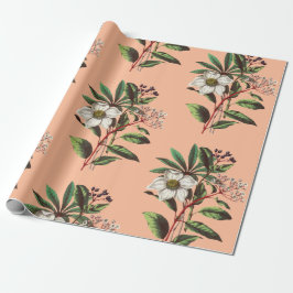 Elegant Vintage jul Ro Peach-Orangen Presentpapper