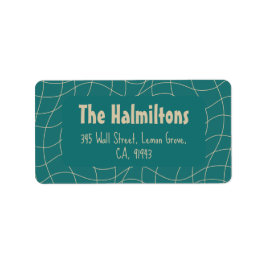 Elegant Vintage jul Stollig Adressetikett