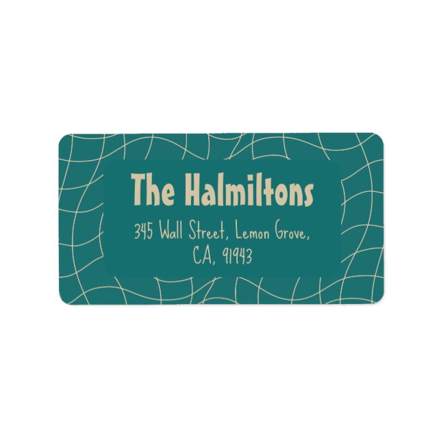 Elegant Vintage jul Stollig Adressetikett (Framsidan)