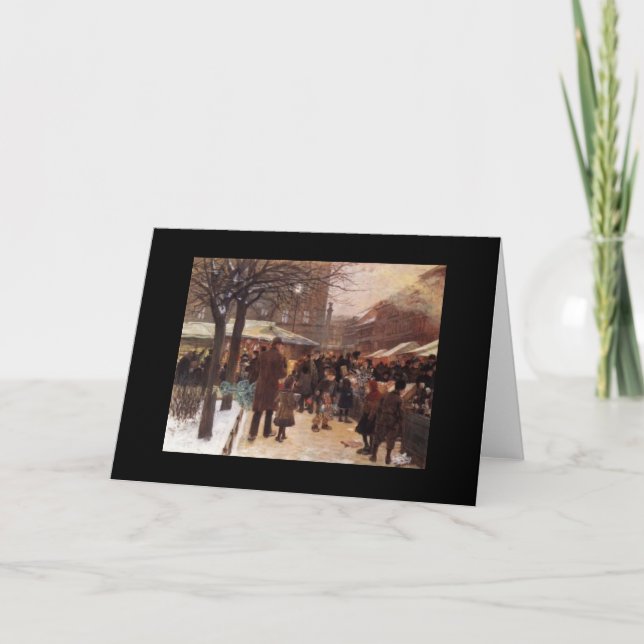 Elegant Vintage-julkort Helgkort (Framsida)