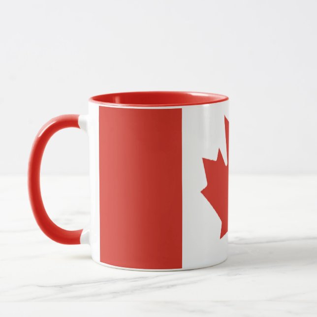 Elegant Vintage Kanadas Flagga om keramik Mugg (Vänster)