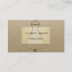 Elegant Vintage, Klänning, Kraft Visitkort
