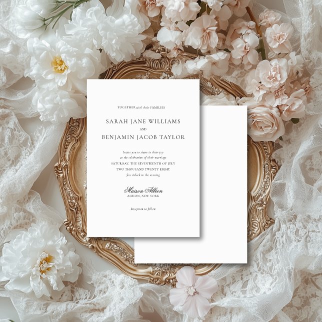 Elegant Vintage konst Europa Bröllop Inbjudningar (These vintage wedding invitations are perfect for European, fine art wedding)