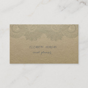 Elegant Vintage, Kraft, Spetsar Visitkort