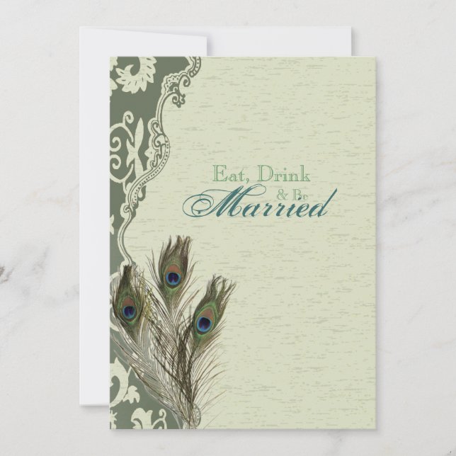 elegant vintage land repetitionsmiddag inbjudningar (Framsida)