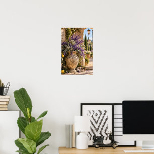Elegant Vintage Lavendel Blommig Väggkonst – Botan