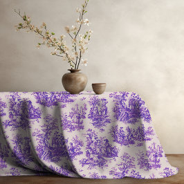 Elegant vintage lila toile de jouy monogram