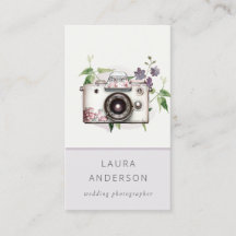 Elegant Vintage Lilac Blommigt Camera Photography