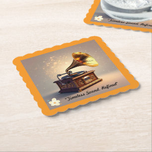 "Elegant Vintage Ljud" Underlägg Papper