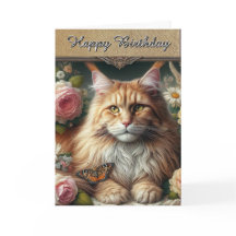 Elegant Vintage Maine Coon Katt