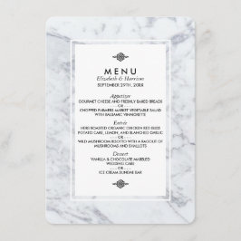 Elegant Vintage Marble Bröllop Menu Meny