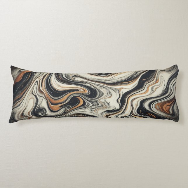 Elegant Vintage Marble Swirl Kroppskudde (Framsidan)