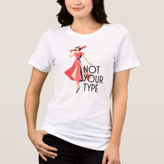 Elegant Vintage Mode Dam T Shirt