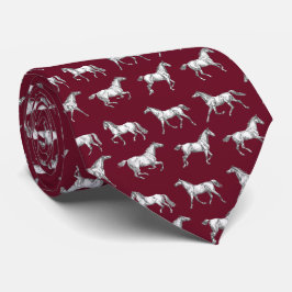 Elegant Vintage Mörk Burgundy Galloping Horses Slips