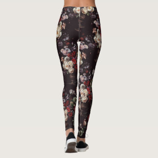 Elegant Vintage Mörk Dyster Blommig Leggings