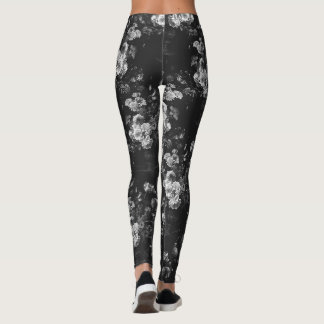 Elegant Vintage Mörk Dyster Burgunder Blommig Leggings