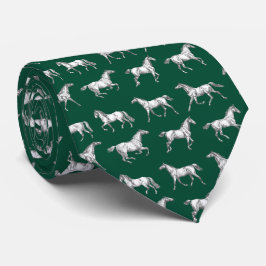Elegant Vintage Mörk grönt Galloping Horses Slips