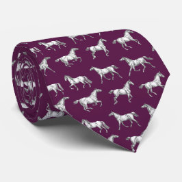 Elegant Vintage Mörk Lila Galloping Horses Slips