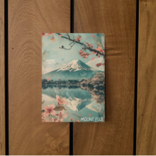 Elegant Vintage Mount Fuji Japan Travel Vykort
