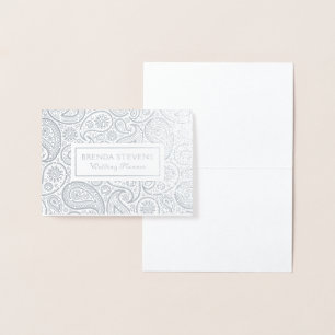 Elegant vintage paisley folierat kort