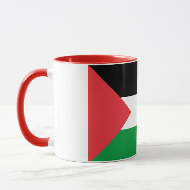 Elegant Vintage Palestinas Flagga omfattade kerami Mugg (Vänster)