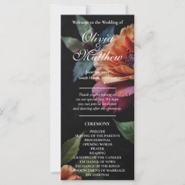 Elegant vintage persiljerröd blommigt moody boho