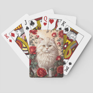 Elegant Vintage persisk katt med Ro Casinokort