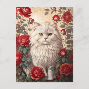 Elegant Vintage persisk katt med Ro Vykort