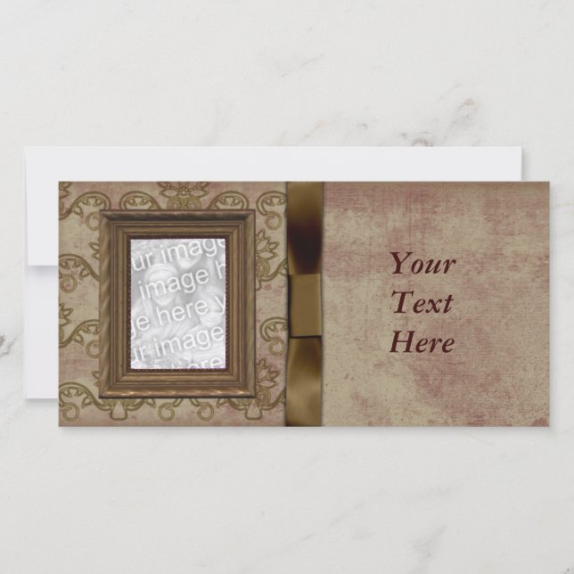Elegant Vintage Photo Ram Card (Framsida)