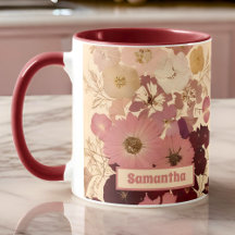 Elegant Vintage Pressad Blomma Ombre