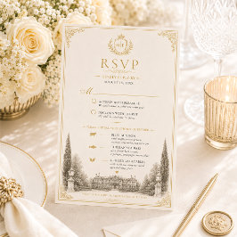 Elegant Vintage Retro Gamla Pengar Bröllop OSA Kort