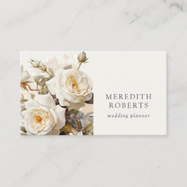 Elegant Vintage Ro Antique White Visitkort