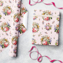 Elegant Vintage Ro Blommönster på Rosa