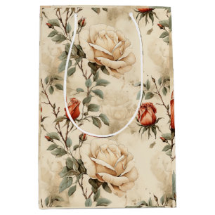 Elegant Vintage Ro Flower Beige Blommigt